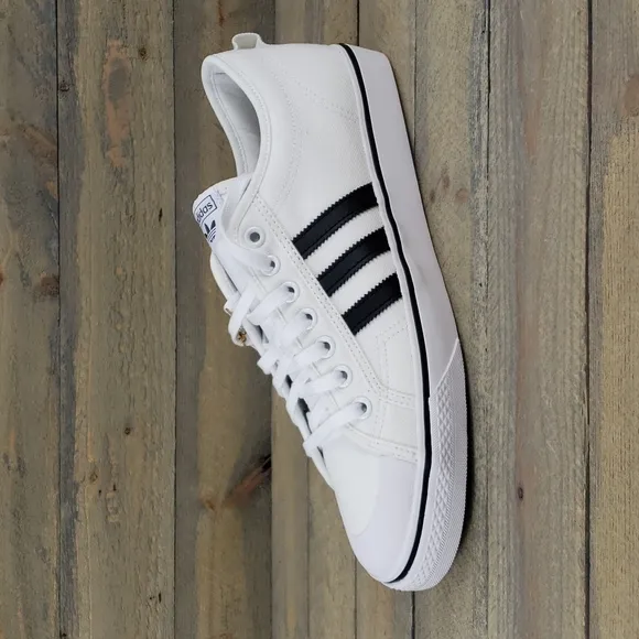 adidas Nizza Originals Men's Canvas Sneakers White/Black