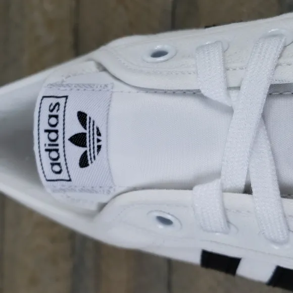 adidas Nizza Originals Men's Canvas Sneakers White/Black