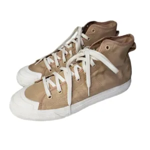 Adidas Nizza RF Hi Top Sneakers Men's 13 Tan Canvas