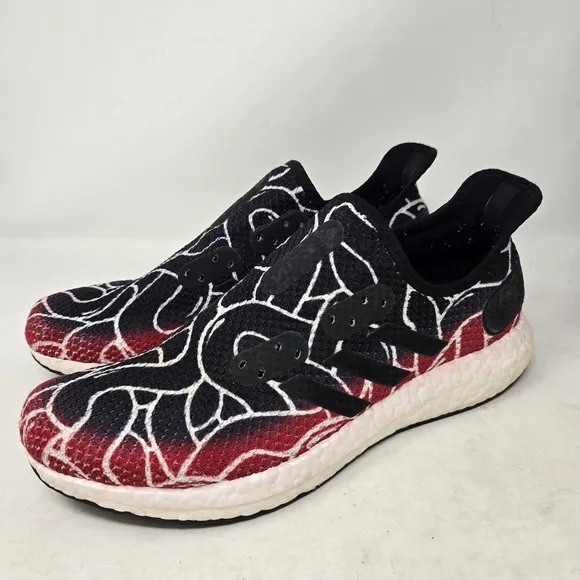 ADIDAS Speedfactory AM4MLS Stylish Black and Red Patterned Sneakers