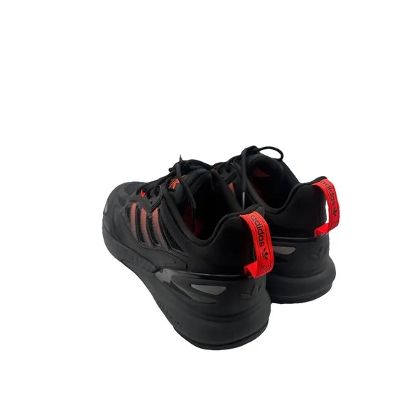 Adidas US 9.5Men's -Black Solar Red Carbon Retro Boost Runner -ZX 2K -GZ9087