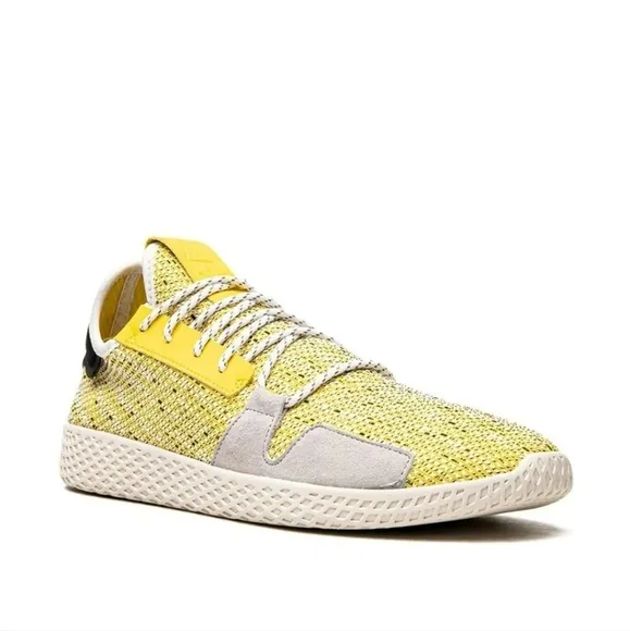 Adidas x Pharrell Williams Collab HuV2 Yellow Sneakers Size 8 Casual Athletic