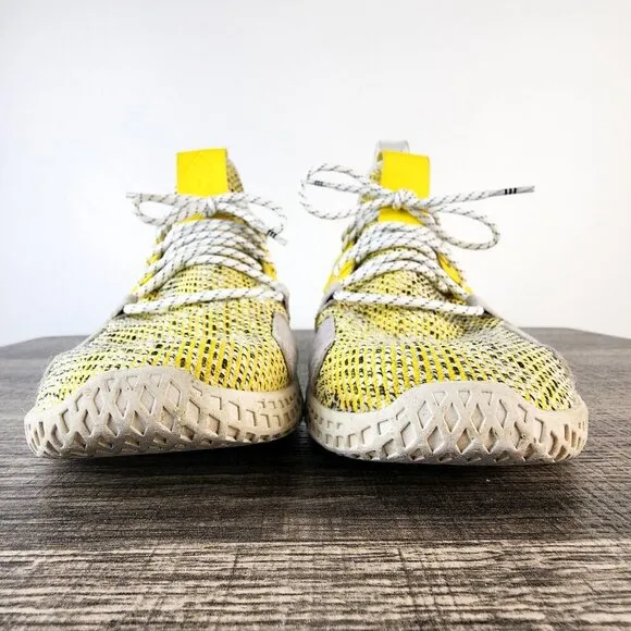 Adidas x Pharrell Williams Collab HuV2 Yellow Sneakers Size 8 Casual Athletic