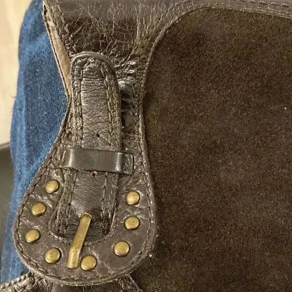 Adrienne Vittadini suede and leather boots