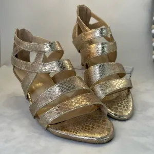 Aerosoles Gold Masquerade heel Sandals Womens Size 8M