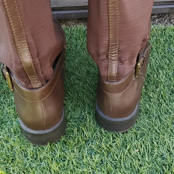 Aerosoles Hayride Womens Riding Boots with Side Stretch Panel for Wider Calfs