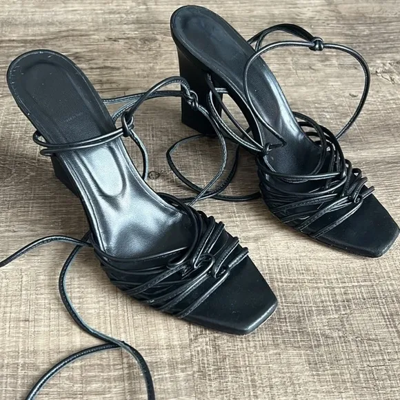 AEYDE 95MM DAISY LEATHER strappy SANDALS size 38