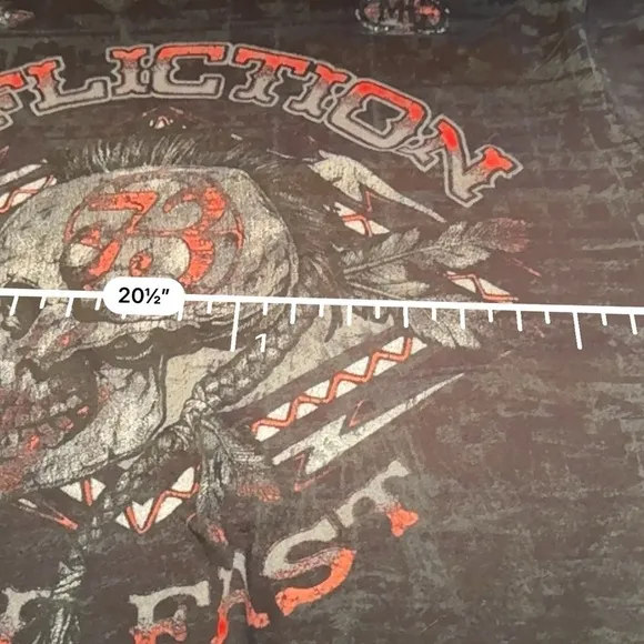 Affliction Men’s Large T-Shirt - Live Fast Distressed Graphic Tee