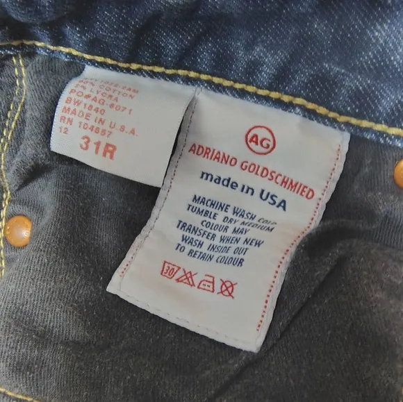 AG Adriano Goldschmied The Club Women's Mid/Low Rise Jeans Size 31R Medium Wash