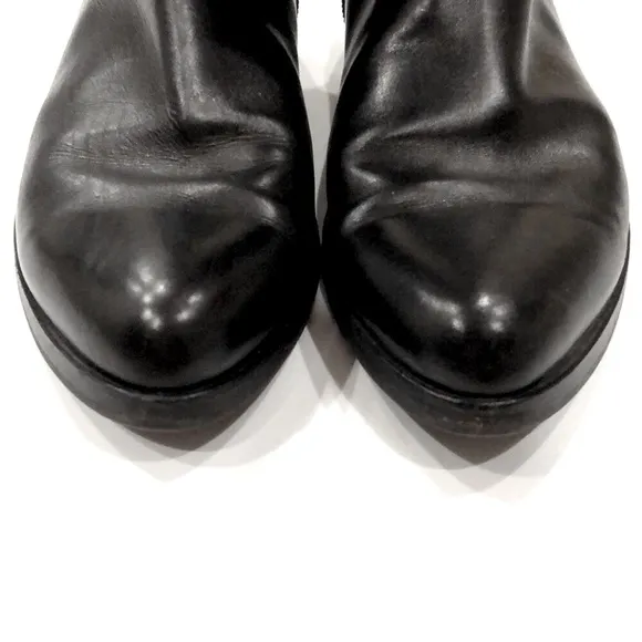 AGL Attilio Giusti Leombruni Black Leather Knee High Riding Boots