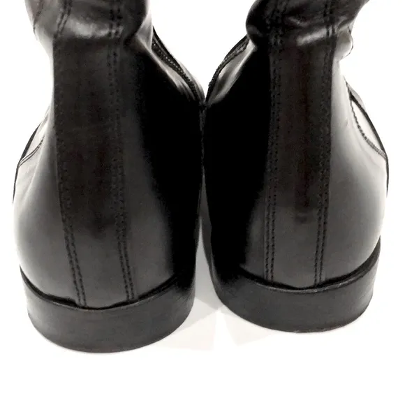 AGL Attilio Giusti Leombruni Black Leather Knee High Riding Boots