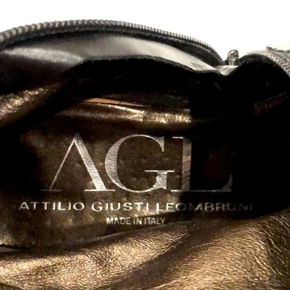 AGL Attilio Giusti Leombruni Black Leather Knee High Riding Boots