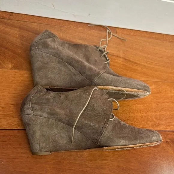 AGL Women's Desert Lace Up Wedge Heels Booties Attilio Giusti Leombruni size 39