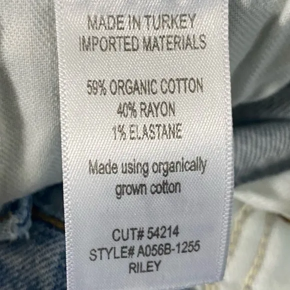 AGOLDE Riley High Rise Straight Crop Jeans Whiplash Wash - 32