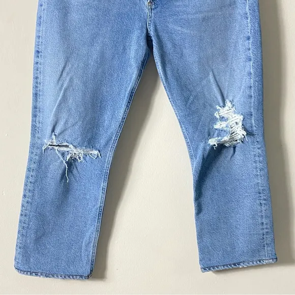 AGOLDE Riley High Rise Straight Crop Jeans Whiplash Wash - 32