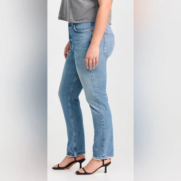 AGOLDERiley Long High Rise Straight Jeans Sz. 31 Organic Cotton