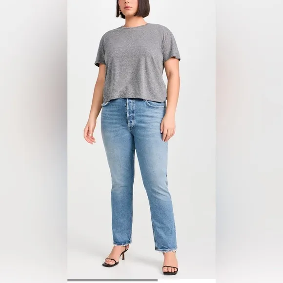 AGOLDERiley Long High Rise Straight Jeans Sz. 31 Organic Cotton