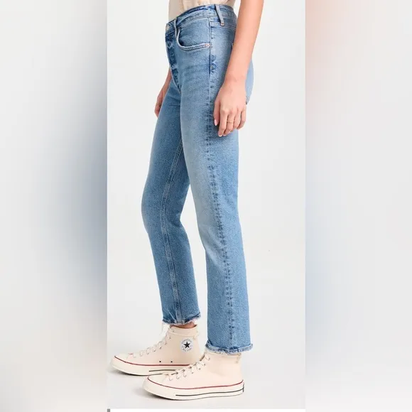 AGOLDERiley Long High Rise Straight Jeans Sz. 31 Organic Cotton