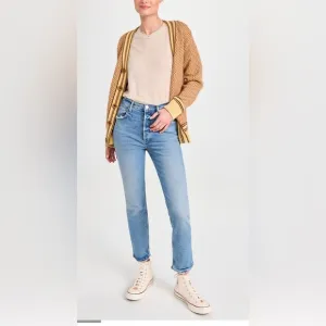 AGOLDERiley Long High Rise Straight Jeans Sz. 31 Organic Cotton