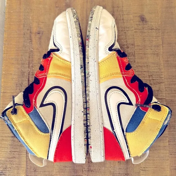 Air Jordan 1 Mid SE Multi-Color Canvas GS