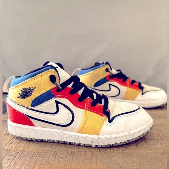 Air Jordan 1 Mid SE Multi-Color Canvas GS