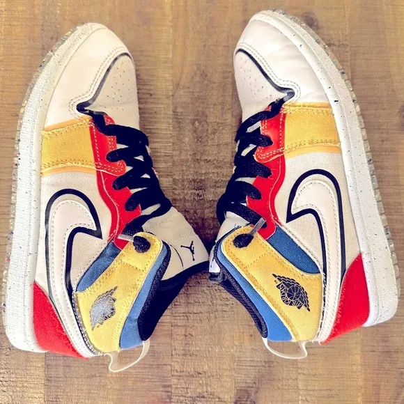 Air Jordan 1 Mid SE Multi-Color Canvas GS