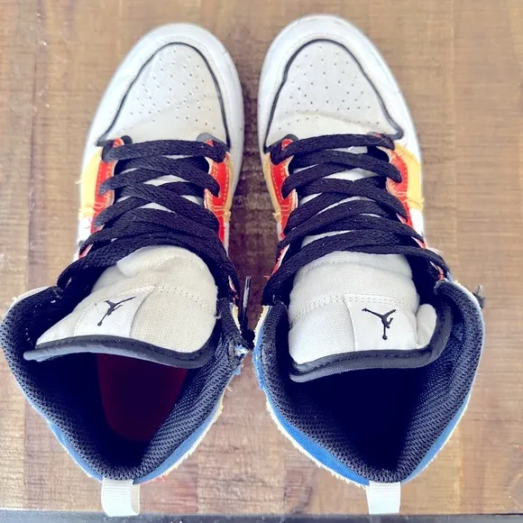 Air Jordan 1 Mid SE Multi-Color Canvas GS