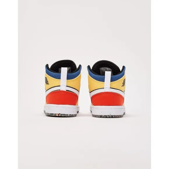 Air Jordan 1 Mid SE PS Multi-Color Canvas Sneakers, Little Kids Size 10.5