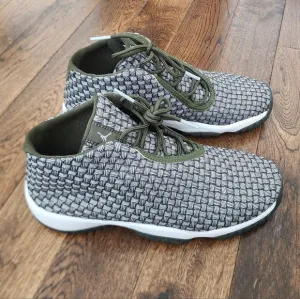 Air Jordan Future BG Olive Canvas Sneaker size 5.5Y/ Womens 7/ Euro 38