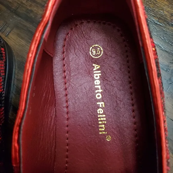 Albert Fellini Mens Slip On Rhinestone Loafers