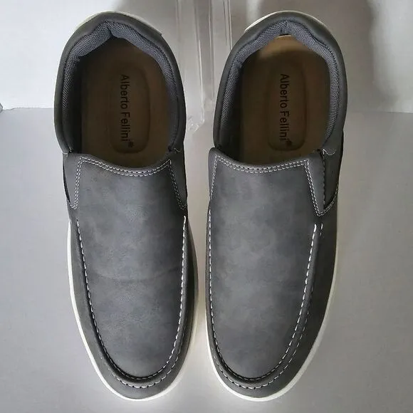Alberto Fellini Men's Tony Grey Loafers Size 9