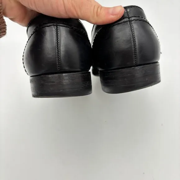 Alden 691 Full Strap Tassel Slip On Black Calfskin Loafers Men's 8.5 B/D