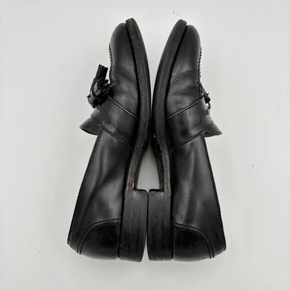 Alden 691 Full Strap Tassel Slip On Black Calfskin Loafers Men's 8.5 B/D