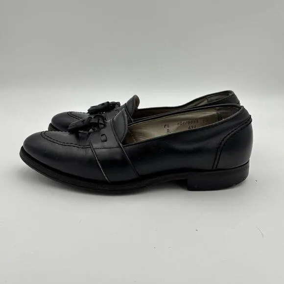 Alden 691 Full Strap Tassel Slip On Black Calfskin Loafers Men's 8.5 B/D
