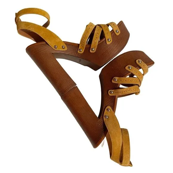 Aldo Block Heel Strappy Sandals Size 7.5