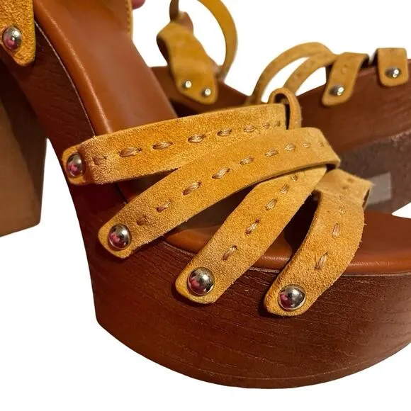 Aldo Block Heel Strappy Sandals Size 7.5