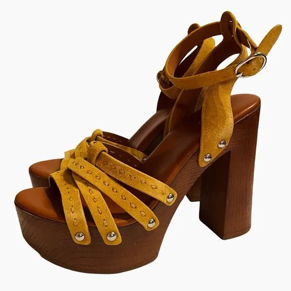 Aldo Block Heel Strappy Sandals Size 7.5