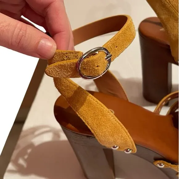 Aldo Block Heel Strappy Sandals Size 7.5