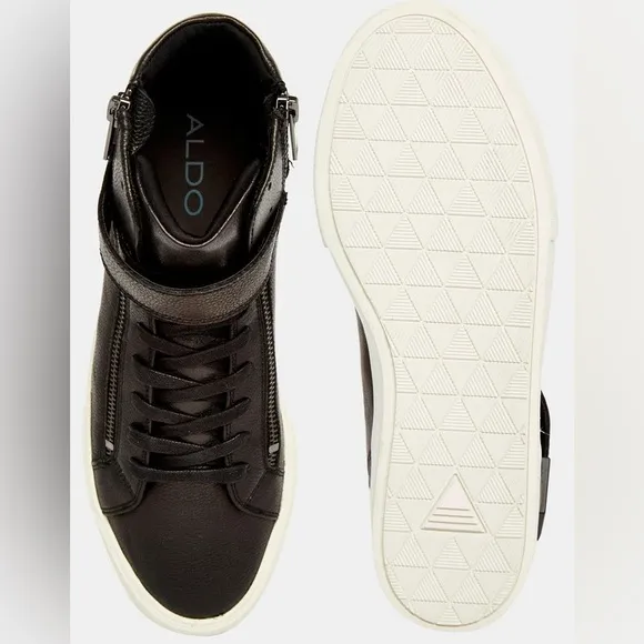 Aldo High-Top Sneakers Black and White
