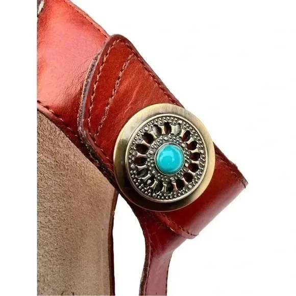 Alegria Carina Brown Pullup Genuine Leather Size 37 US Size 7 Please read below
