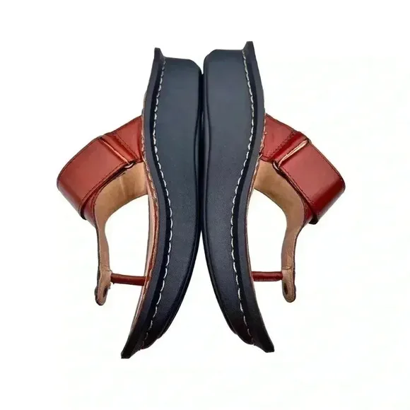Alegria Carina Brown Pullup Genuine Leather Size 37 US Size 7 Please read below