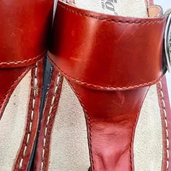 Alegria Carina Brown Pullup Genuine Leather Size 37 US Size 7 Please read below