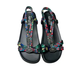 Alegria Colorful Roz Vegan Strappy Sandals Get Away Black Women's Size 39 or 9