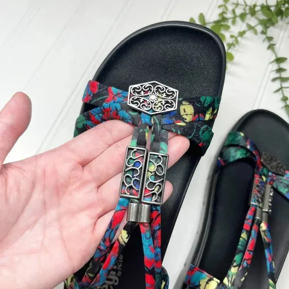 Alegria Colorful Roz Vegan Strappy Sandals Get Away Black Women's Size 39 or 9