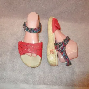 Alegria Jesa Botanicool Sandals Size 11 42 Leather Ankle Strap Arch Comfort Cush