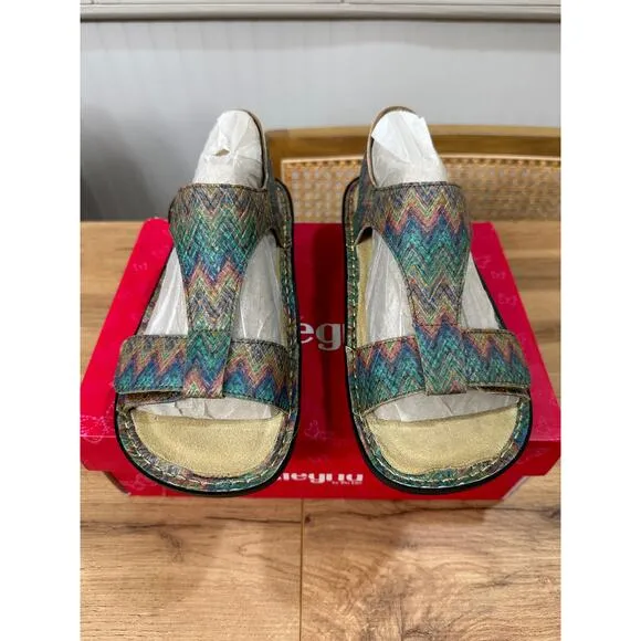 Alegria Kerri Woven Wonder Sandals Leather Upper Size 36 EU 6/6.5 US NIB Comfy