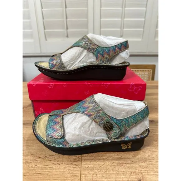 Alegria Kerri Woven Wonder Sandals Leather Upper Size 36 EU 6/6.5 US NIB Comfy