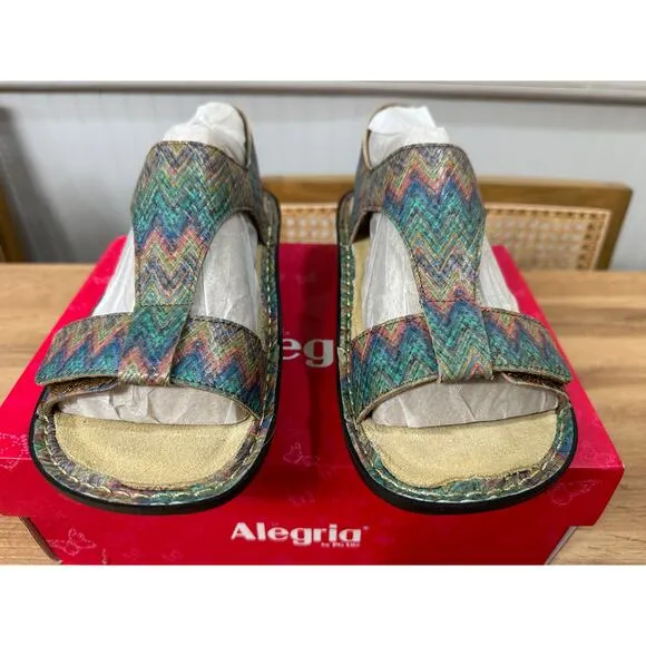 Alegria Kerri Woven Wonder Sandals Leather Upper Size 36 EU 6/6.5 US NIB Comfy