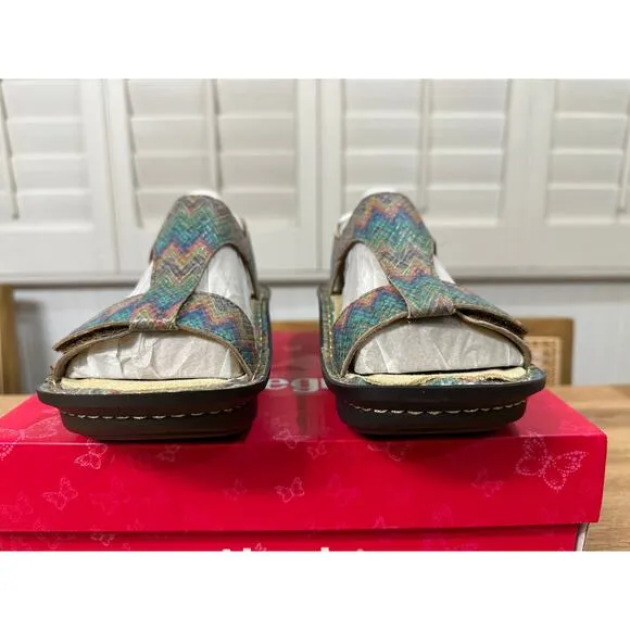 Alegria Kerri Woven Wonder Sandals Leather Upper Size 36 EU 6/6.5 US NIB Comfy