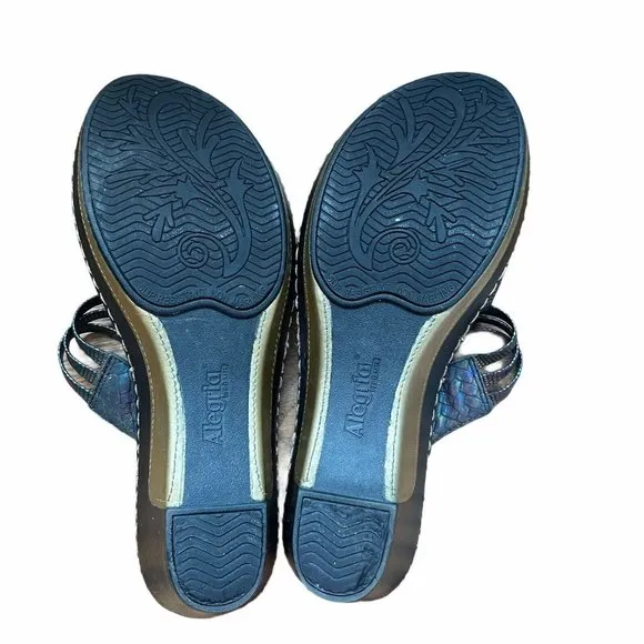 Alegria Sandals Leila Braidy  Rainbow Wedge Heel